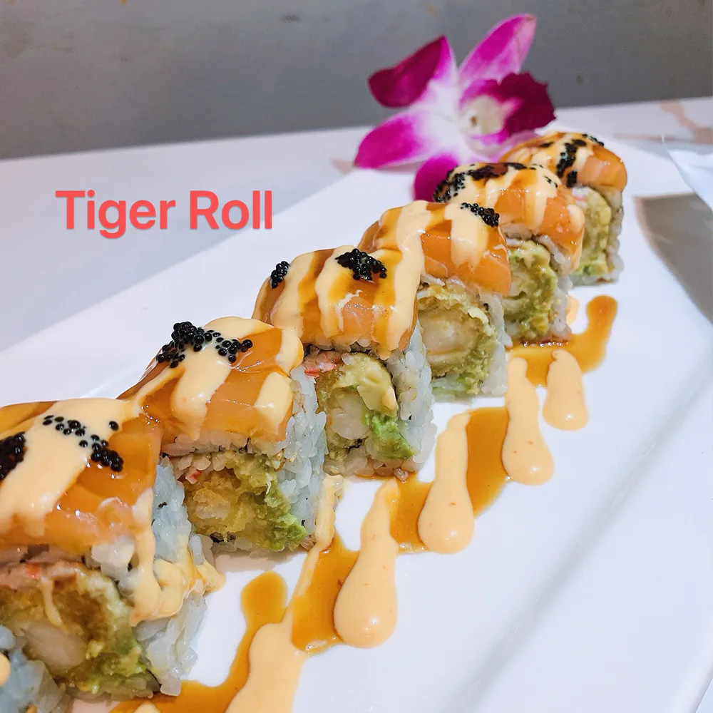 Tiger Roll at Ichiban Sushi Bar & Poke, Japanese Restaurant in Oklahoma City